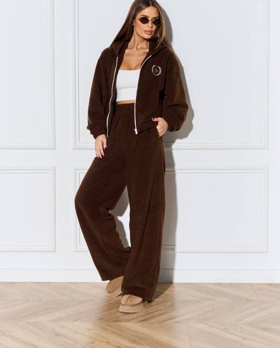 102 Спортивний костюм з поларфлісу з капюшоном з вишивкою